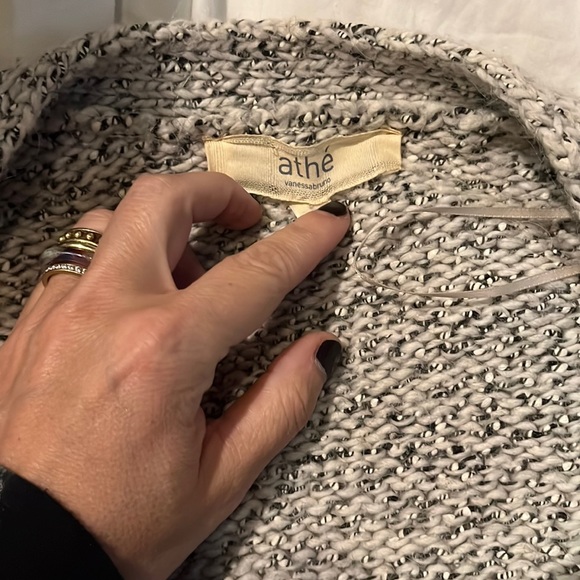 Cardigan Vanessa Bruno Athé T1 Gris - Taille 1, Matière Coton/lin, Occasion Très Bon état (TBE)